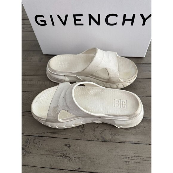 GIVENCHY Marshmallow Platform Slide Sandals Off White Rubber Size 38 8 - Picture 7 of 9